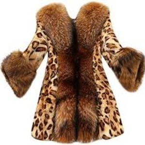 Jenniferm Leopard Print Coat - Size XL
